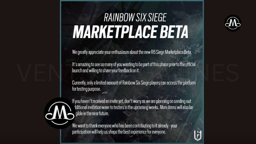 R6 Marketplace Beta Works